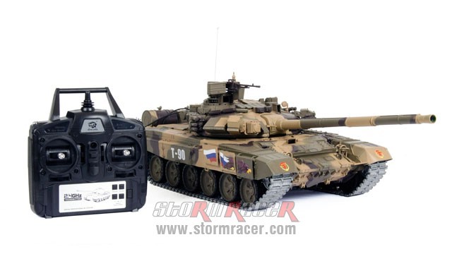 Chi tiết xích kim loại của mô hình xe tăng T-90 1/16