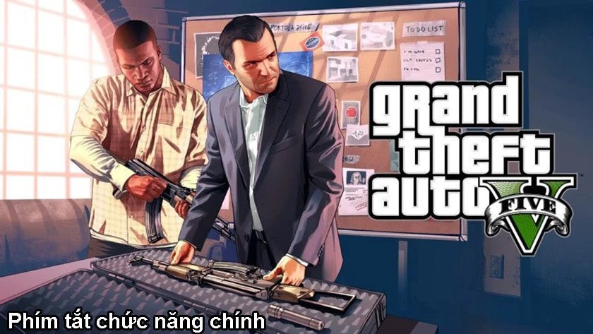 Alt text: Hình ảnh minh họa các phím di chuyển trong GTA 5