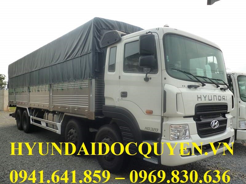 Kích thước xe tải Hyundai HD320 thùng bạt
