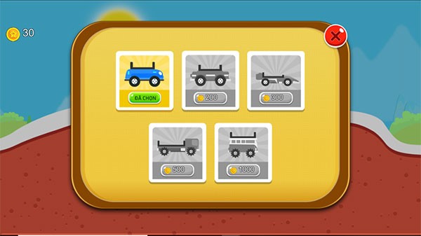 alt text: Giao diện mua xe mới trong game xe tải chở trứng.