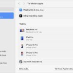 Danh sách thiết bị trên máy Mac