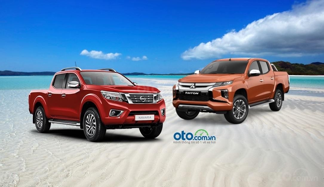 So sánh giá xe bán tải Mitsubishi Triton và Nissan Navara 2019