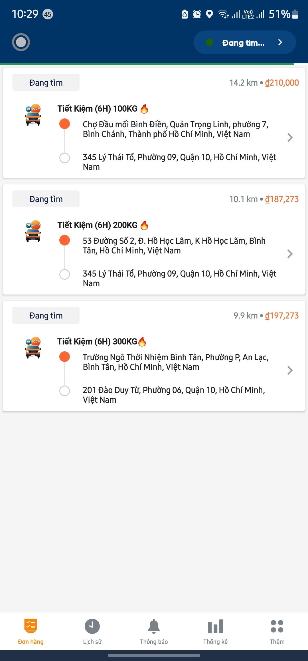 Nhận đơn hàng đầu tiên trên ứng dụng AhaMove