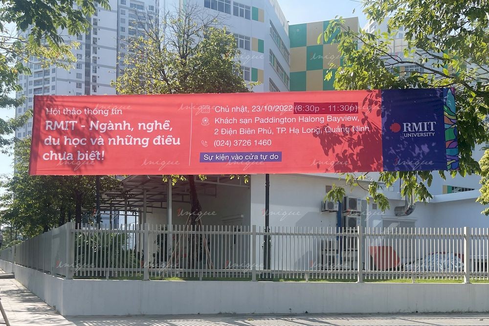 RMIT treo băng rôn banner quảng cáo tại TP. Hạ Long (Quảng Ninh)