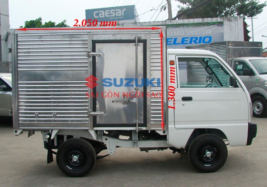 Hình ảnh xe tải Suzuki Truck thùng kín cửa hông