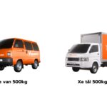 Có 2 lựa chọn cho tải trọng 500kg là xe van và xe tải