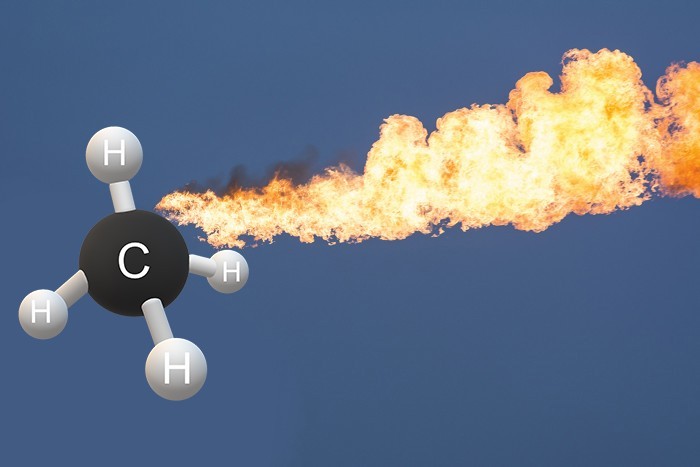 Khí metan (CH4) là thành phần dễ cháy chính trong biogas