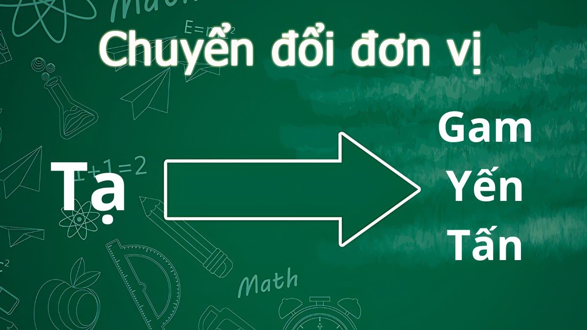 hình ảnh quy đổi 1 tạ sang gam, yến, tấn
