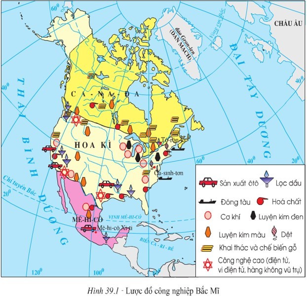 Trung tâm kinh tế lớn ở Bắc Mỹ: Khu vực phía Đông và Đông Bắc - Nơi tập trung các thành phố phát triển như New York, Boston, Toronto