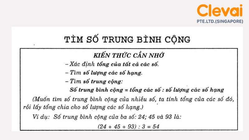 Các dạng bài tập trung bình cộng lớp 4