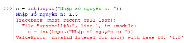 ValueError trong Python