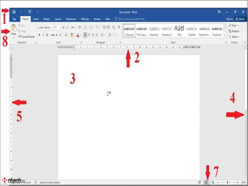 Cấu trúc của một trang Word