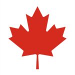 Lá phong đỏ trên nền trời xanh, biểu tượng của Canada