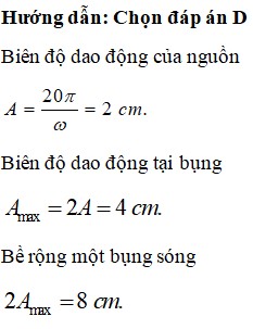 Mô tả sóng dừng với bụng sóng và nút sóng