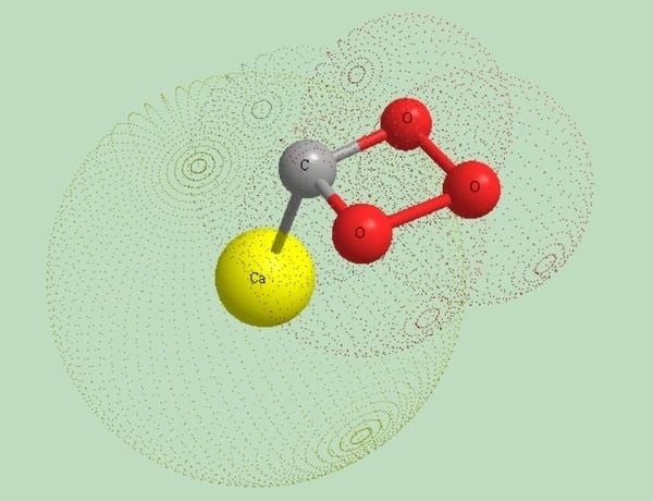 Mô hình phân tử CaCO3 3D