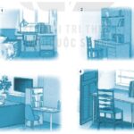 Góc học tập lý tưởng với ánh sáng tự nhiên và đồ dùng ngăn nắp
