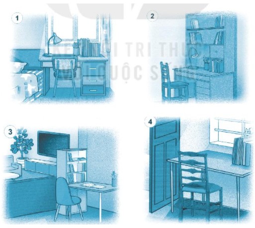 Góc học tập lý tưởng với ánh sáng tự nhiên và đồ dùng ngăn nắp
