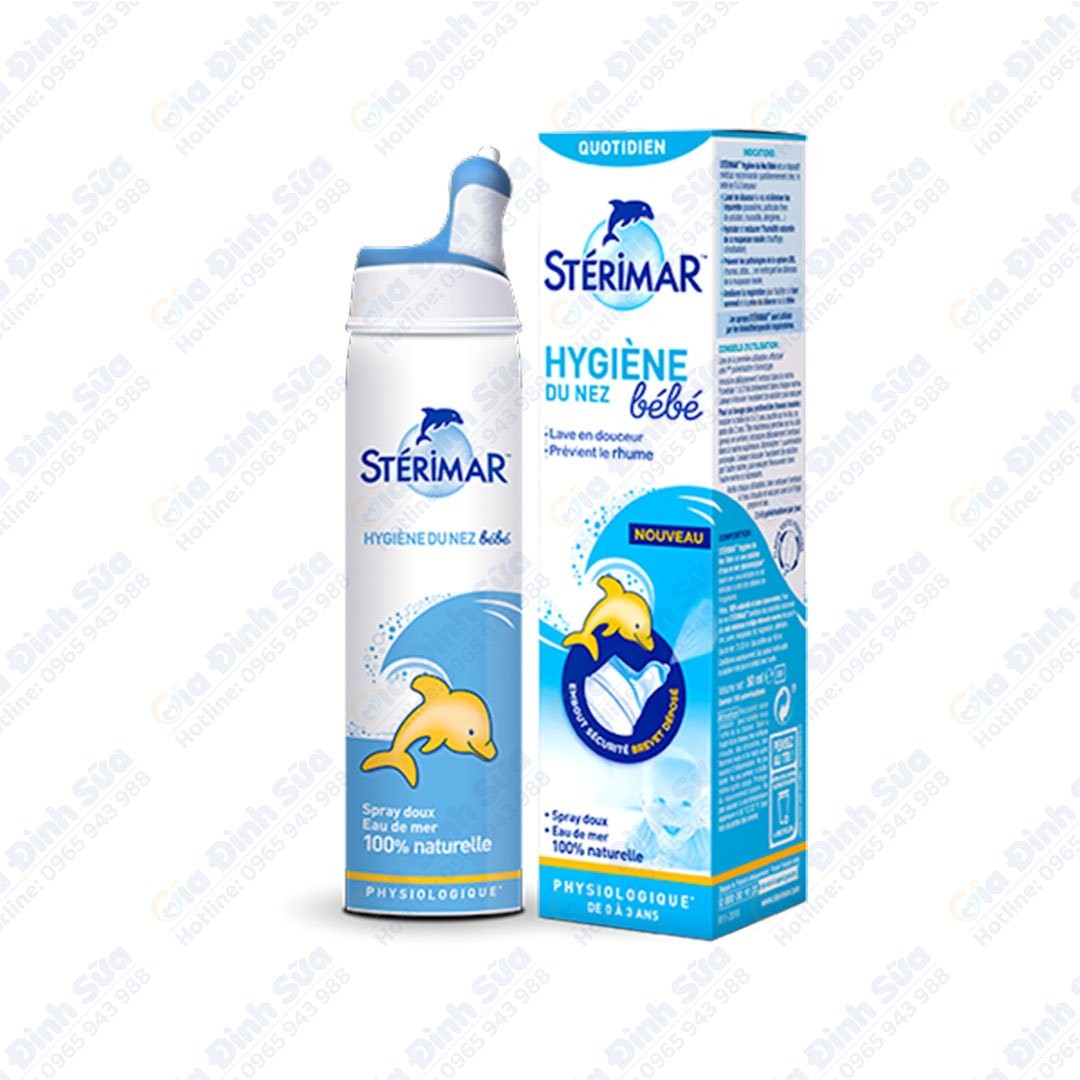 Xịt mũi cá heo xanh Sterimar Baby