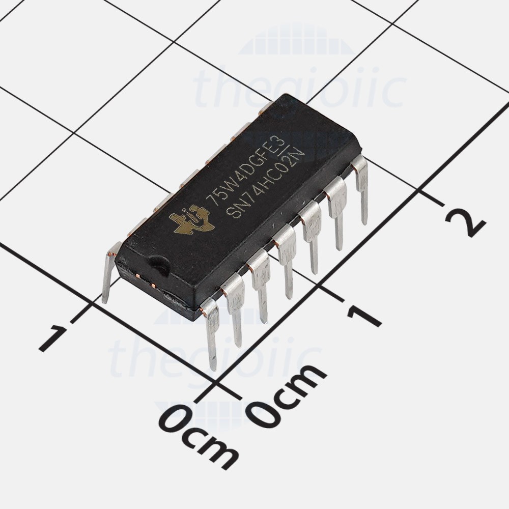 Ảnh minh họa IC cổng NOR 74HC02