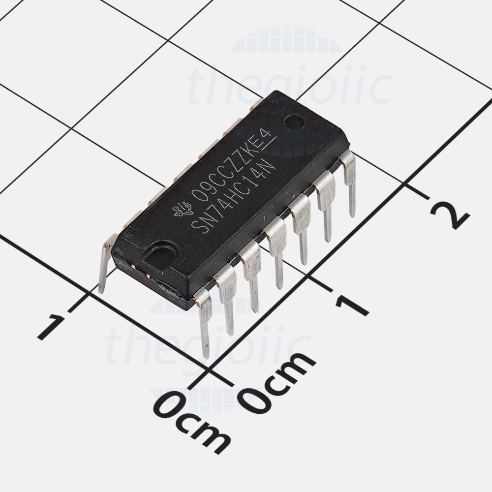 Ảnh minh họa IC cổng NOT 74HC14