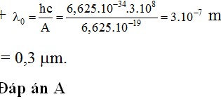 Công thức tính công thoát electron