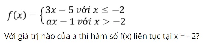 Ví dụ về hàm số liên tục dạng tìm m