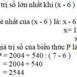Giá trị lớn nhất của biểu thức P