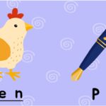 Một em bé đang chơi trò chơi ghép vần, giúp phát triển khả năng ngôn ngữ và tư duy sáng tạo.