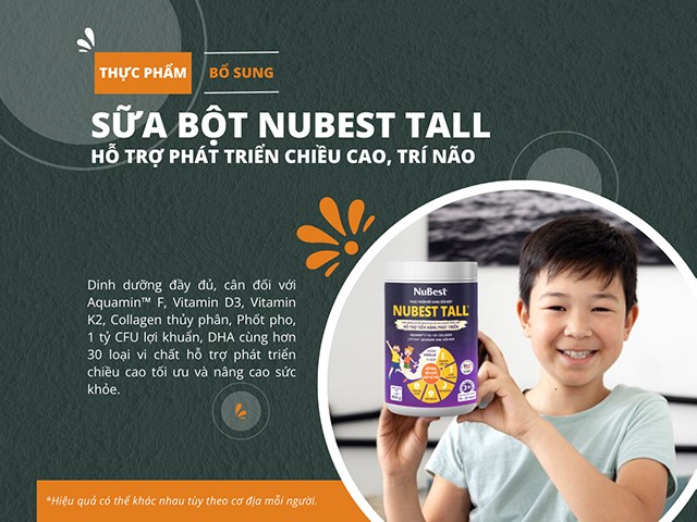 Sữa Bột NuBest Tall Hỗ Trợ Phát Triển Chiều Cao