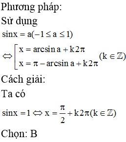 Đồ thị hàm sin minh họa giá trị khác 1 của sinx