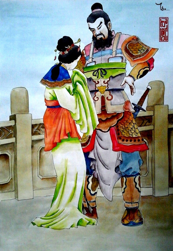Thúy Kiều khuyên Từ Hải quy hàng triều đình, một bước ngoặt quan trọng trong cuộc đời nàng.