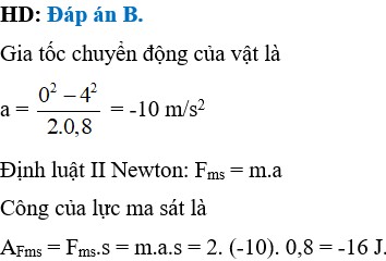 Vật 2kg bị hất đi