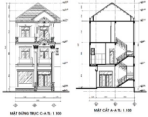 Bản vẽ mặt đứng