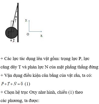 Hình ảnh giải thích bài tập 3 về cân bằng lực