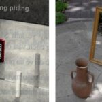 Ảnh ảo tạo bởi gương phẳng có kích thước bằng vật thật và đối xứng qua gương.