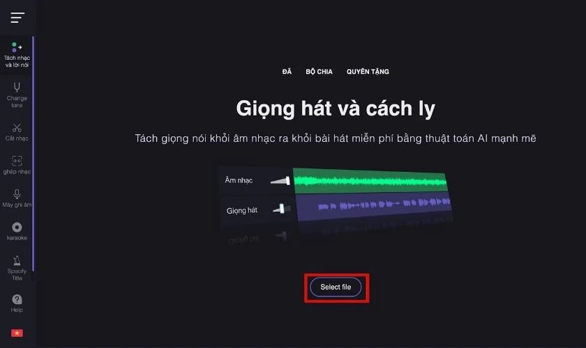 Ứng dụng tách nhạc và lời Vocal Remover
