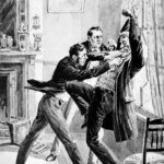 Bìa cuốn Cuộc Điều Tra Màu Đỏ phiên bản đầu tiên, giới thiệu Sherlock Holmes và Watson
