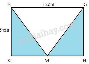 Hình chữ nhật EGHK với điểm M là trung điểm của KH