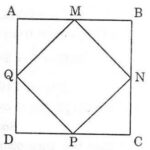 Hình vuông ABCD với các trung điểm M, N, P, Q