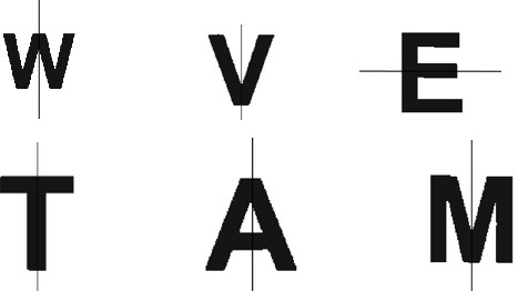 Chữ cái A có trục đối xứng dọc