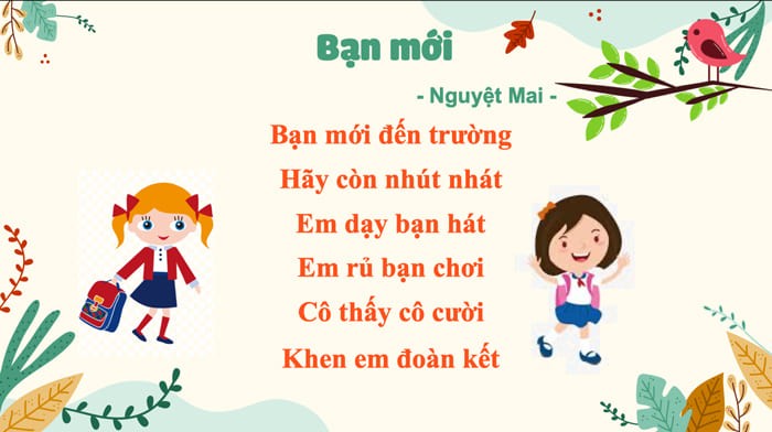Bài thơ về tình bạn lớp 2 có tác giả giúp trẻ phát triển ngôn ngữ