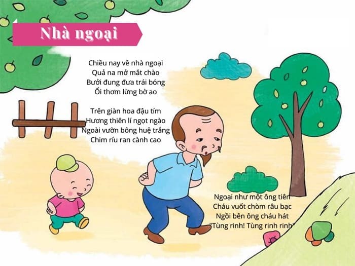 Hình ảnh minh họa bài thơ Nhà Ngoại, thể hiện tình cảm gắn bó và những kỷ niệm đẹp ở nhà bà ngoại
