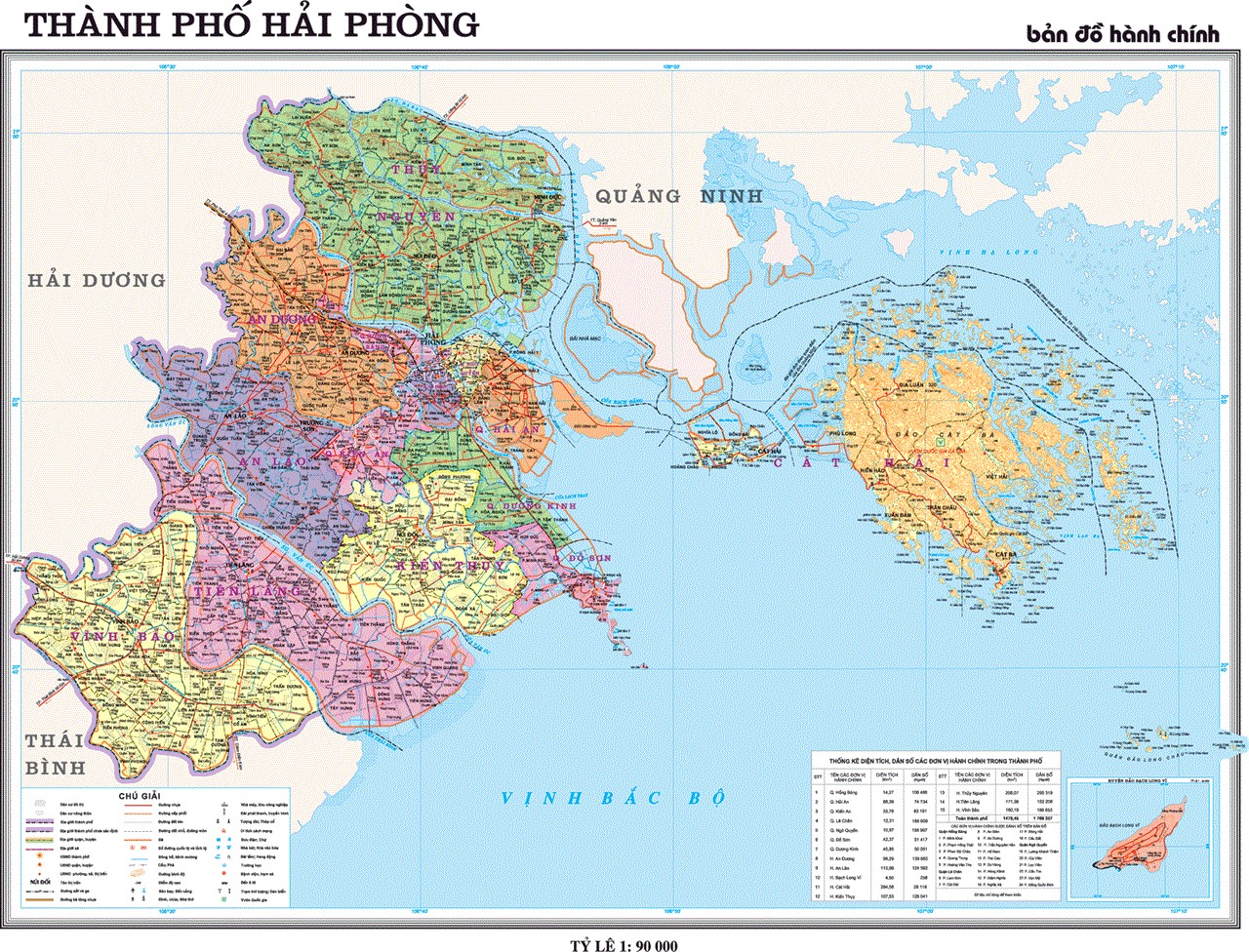Bản đồ hành chính Thành Phố Hải Phòng