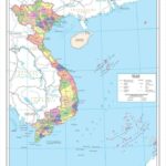 Bản đồ tỷ lệ 1:9.000.000 thể hiện toàn bộ Việt Nam