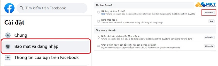 Các bước bật bảo mật Facebook 3 lớp