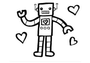 Hình vẽ robot để tô màu