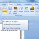 Chọn tab Insert để bắt đầu chèn hình ảnh vào trang chiếu PowerPoint