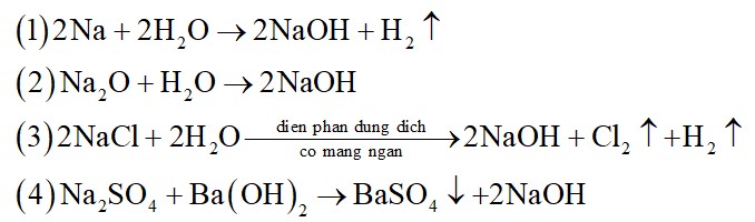 Hình ảnh minh họa quá trình điều chế NaOH bằng phương pháp điện phân