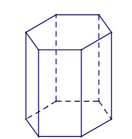 Hình lăng trụ lục giác đều với các mặt phẳng đối xứng