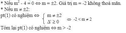 Ứng dụng giải tam thức bậc hai vào bài toán tìm điều kiện